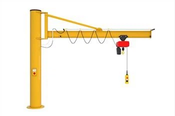 Werkstatt Verwenden Sie einen tragbaren Säulenauslegerkran